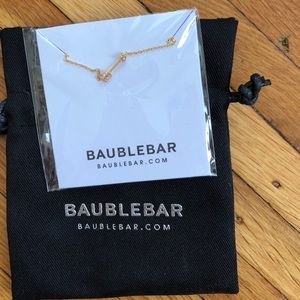Bauble Bar silver mini arrow necklace